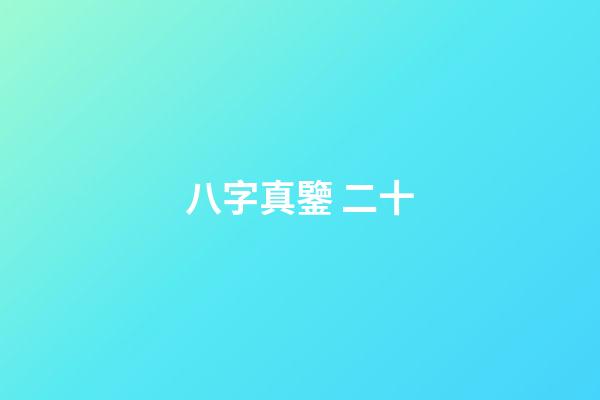 八字真鑒 二十